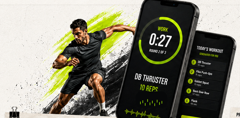Harper athlete and workout app screens